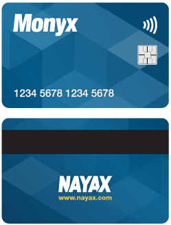 monyx card illustration no 2 showing the 2 sides of card